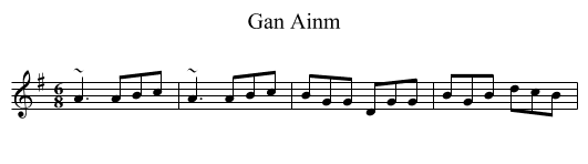 Gan Ainm - staff notation