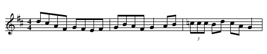 Gan Ainm - staff notation