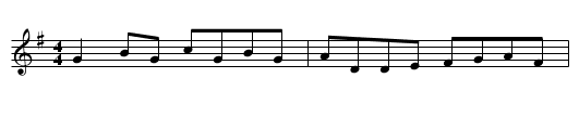 Gan ainm - staff notation