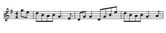 Gan ainm - staff notation
