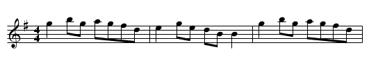 Gan ainm - staff notation