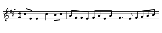 Gan ainm - staff notation
