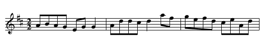 Gan ainm - staff notation