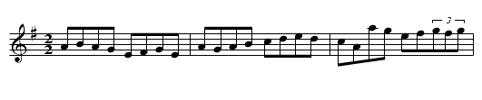 Gan ainm - staff notation