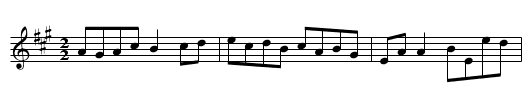 Gan ainm - staff notation