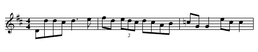 Gan ainm - staff notation
