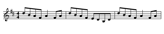 Gan ainm - staff notation