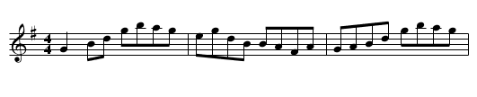 Gan ainm - staff notation