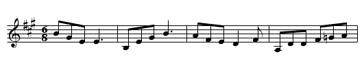 Gan ainm - staff notation