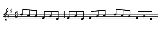 Gan ainm - staff notation