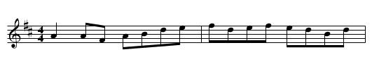 Gan ainm - staff notation