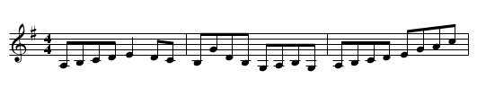 Gan Ainm - staff notation