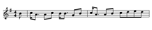 Gan ainm - staff notation