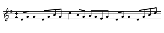 Gan Ainm - staff notation