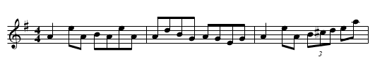 Gan Ainm - staff notation