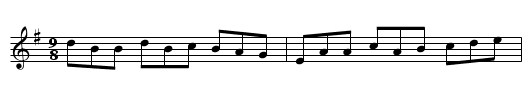 Gan Ainm - staff notation