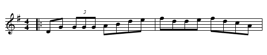 Gan ainm - staff notation