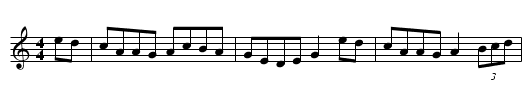 Gan Ainm - staff notation