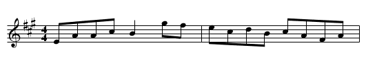 Gan ainm - staff notation
