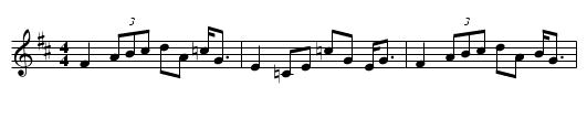 Gan Ainm - staff notation
