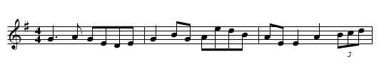 Gan ainm - staff notation