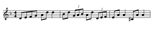Gan Ainm - staff notation