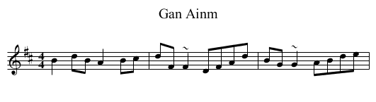 Gan Ainm - staff notation