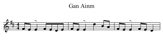 Gan Ainm - staff notation