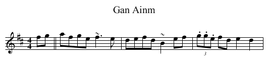 Gan Ainm - staff notation