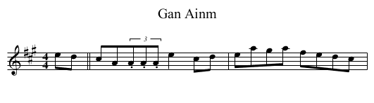 Gan Ainm - staff notation