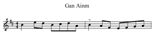 Gan Ainm - staff notation