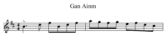 Gan Ainm - staff notation