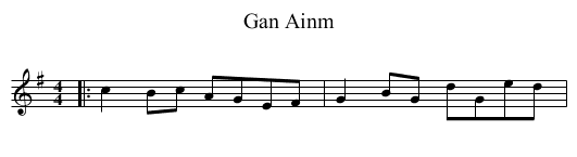 Gan Ainm - staff notation