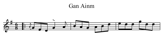 Gan Ainm - staff notation
