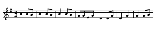 Gan niu - staff notation