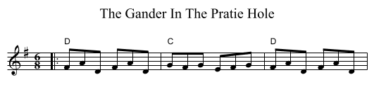 Gander In The Pratie Hole, The  - staff notation