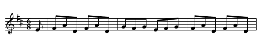 Gander in the Pratie Hole - staff notation
