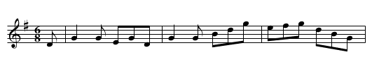 Gander in the Pratie Hole - staff notation