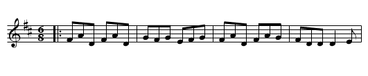 Gander in the Pratie Hole - staff notation