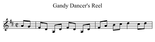 Gandy Dancer's Reel - staff notation