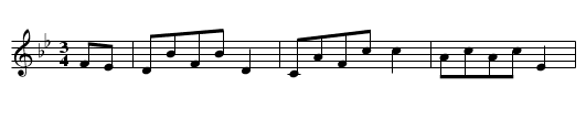 Gang auf die Alm - staff notation