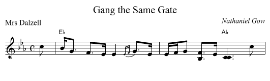 Gang the Same Gate - staff notation