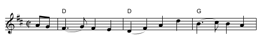 G&aring;ngl&aring;t fr&aring;n Ramsh&auml;ll - staff notation