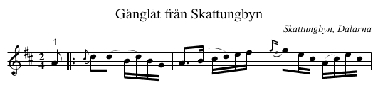 Gånglåt från Skattungbyn - staff notation