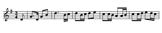 Ganglat from Appelbo - staff notation