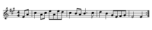 Ganglat from Siljan - staff notation
