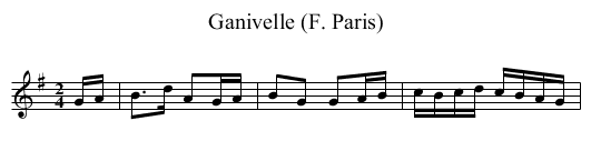 Ganivelle (F. Paris) - staff notation