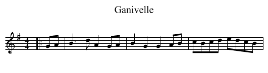 Ganivelle - staff notation