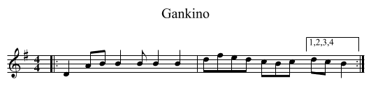 Gankino - staff notation