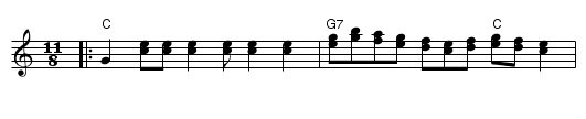 Gankino - staff notation
